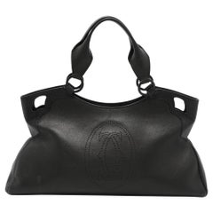 Cartier Black Leather Marcello de Cartier Satchel