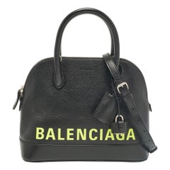 Balenciaga Black Leather Small Ville Bag