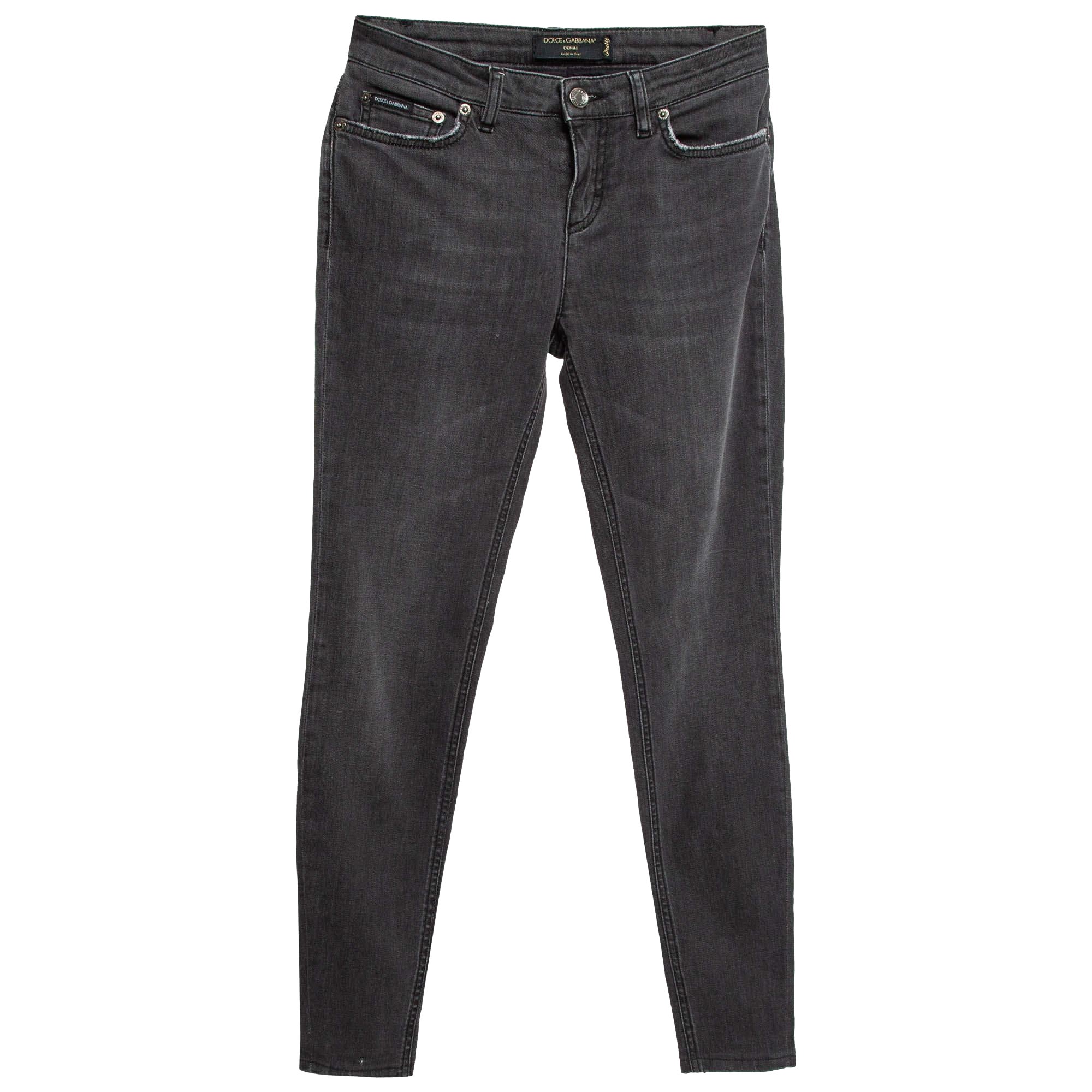 Dolce & Gabbana Vaqueros grises desgastados S Cintura 26