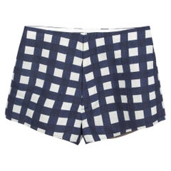 Jacquemus Blue Gingham Silk Blend Le Limao Shorts S