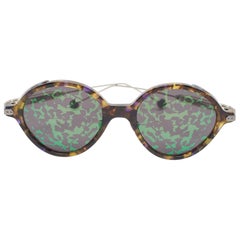 Lunettes de soleil rondes Dior Yellow Havana/Green Mirrored OX8TW Umbrage