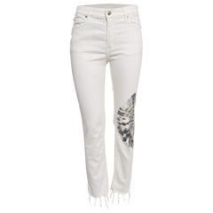 Armani Collezioni Vaqueros Blancos Estampados Tie Dye M Cintura 29