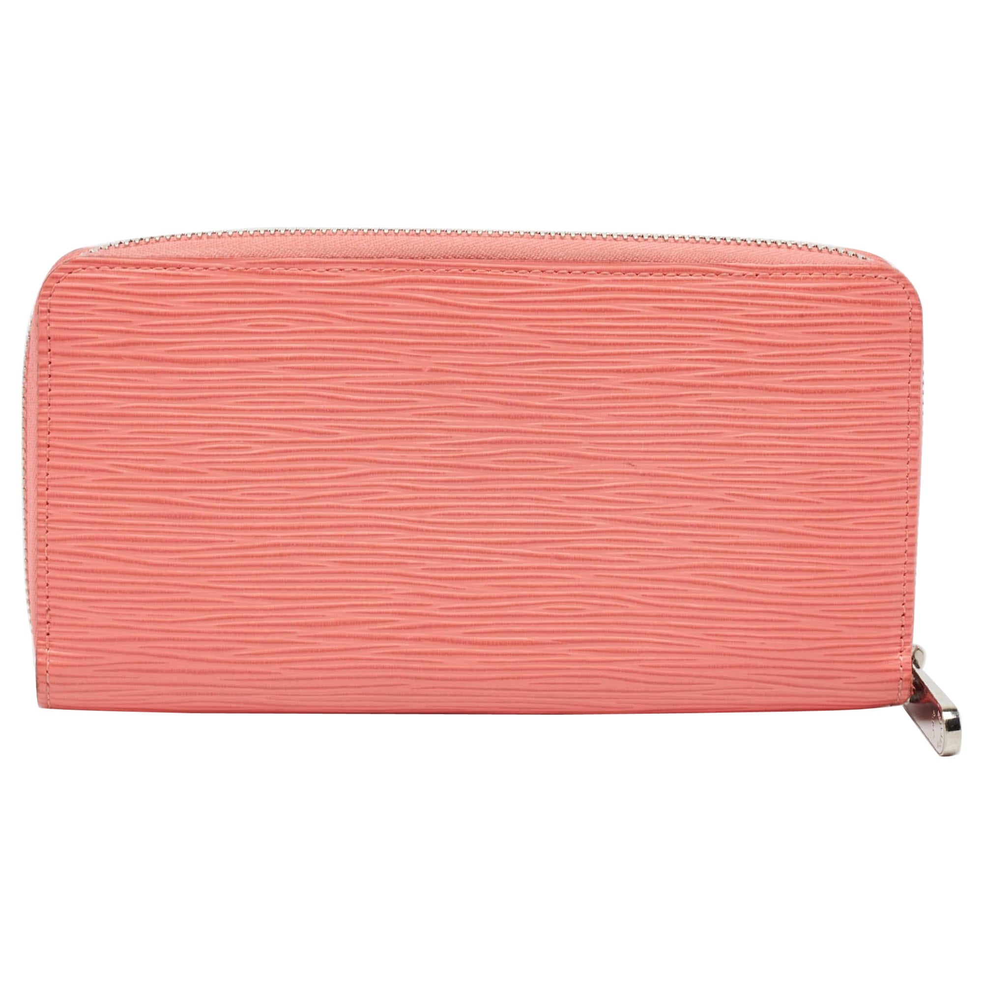 Louis Vuitton Coral Epi Leather Zippy Wallet For Sale
