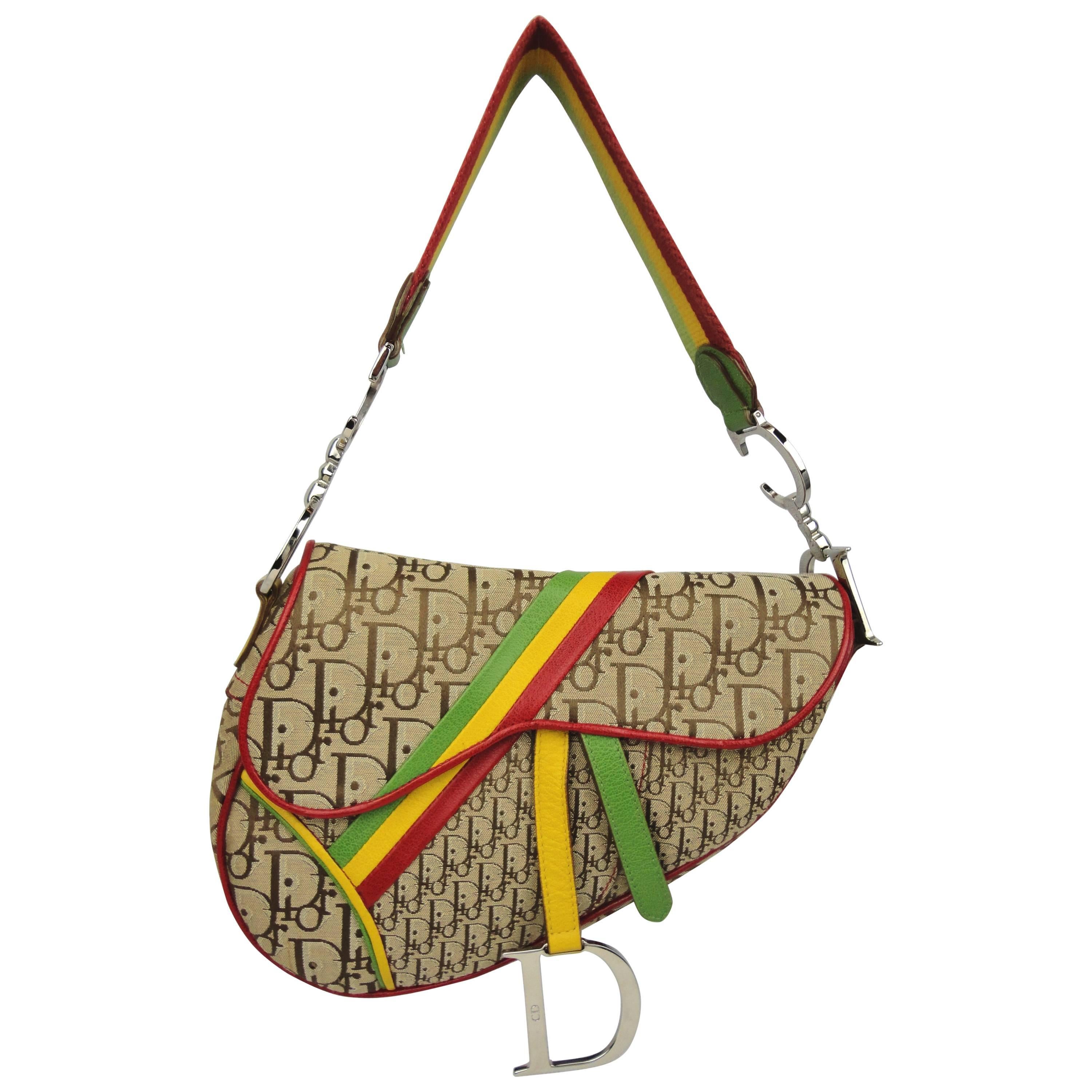 Christian Dior Monogram 'Rasta' Saddle Bag