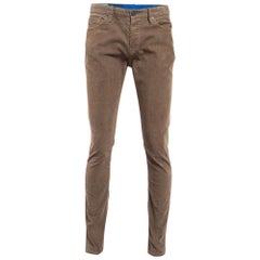 Burberry Brit Brown Pantalon droit en velours côtelé L