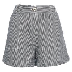 Maje Pantalón Corto Regular de Algodón a Rayas Negro/Blanco L