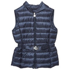 Moncler Navy Blue Synthetic Quilted Down Jacket 12 Yrs