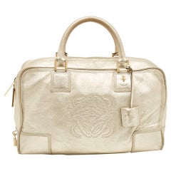 Loewe Gold Leather Amazona 36 Satchel
