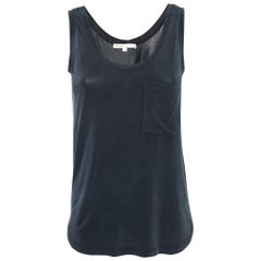 Maje Schwarzer Jersey Tableau Tank Top M