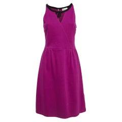 RED Valentino Pink Knit Bow Neck Detail Mini Dress M
