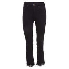 Vaqueros pitillo Maje negros Raw Edges S Cintura 28