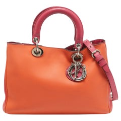 Dior Tricolor Leather Medium Diorissimo Shopper Tote