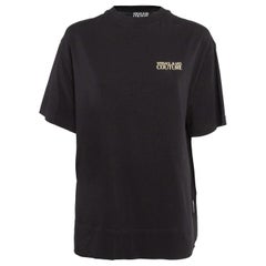 Versace Jeans Couture Black Logo Print Jersey T-Shirt XL