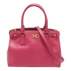 Salvatore Ferragamo Tote Beky de piel fucsia