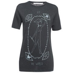 Dior Dark Grey Printed Cotton Jersey T-Shirt XS