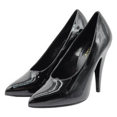 Saint Laurent Teddy Patent Leather Pumps Heels Shoes