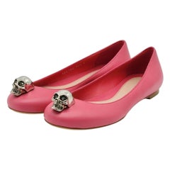 Alexander McQueen Skull Ballerinas Leather in Pink