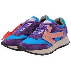 Off-White Women’s HG Runner Mixed-Media Suede Sneakers ‘Violet Coral’