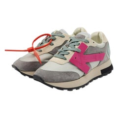 Off-White Women’s HG Runner Mixed-Media Suede Sneakers ‘Grey Fuchsia’