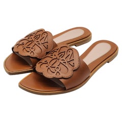 Sandalias Alexander McQueen Logo Piel en Marrón