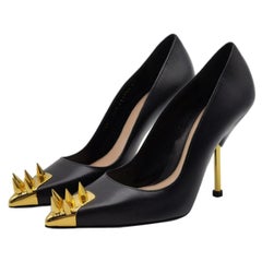 Alexander McQueen Punk Spike Pumps Leather in Black