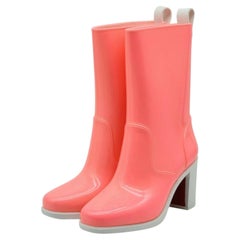 Christian Louboutin Loubirain Boots - PVC in Pink Size 34