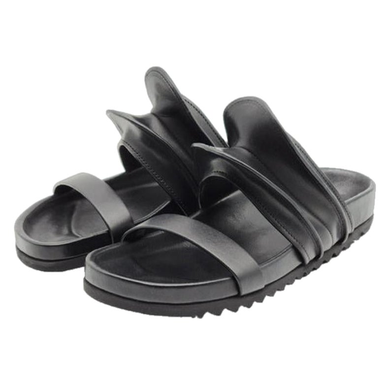Rick Owens Brancusi Granola Sandals Leather in Black For Sale