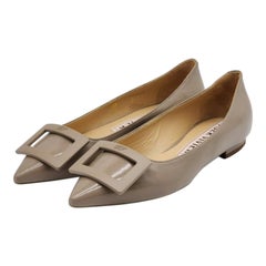 Roger Vivier Gommettine Ball Flats - Pelle in Taupe