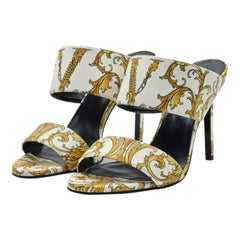 Versace Sandales à talons aiguilles Virtus V imprimé baroque blanc
