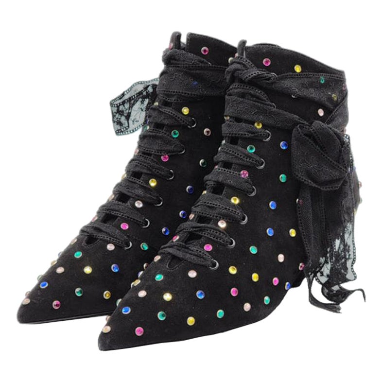 Botines Saint Laurent Blaze Cristales