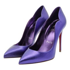 Christian Louboutin Hot Chick Pumps Leather in Purple Size35