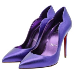 Christian Louboutin Hot Chick Pumps Leather in Purple Size 36