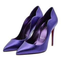Christian Louboutin Hot Chick Pumps Leather in Purple Size 34