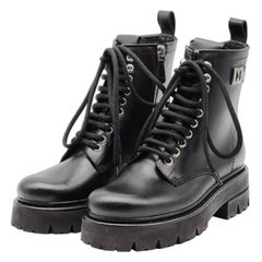 Used Dsquared2 Icon Clubbing Combat Boots Black 36
