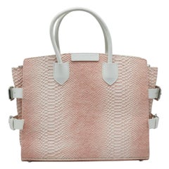 Giuseppe Zanotti Macis Tote in pelle stampa pitone in rosa bianco