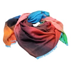 Louis Vuitton LV Logo Silk/Wool/Cashmere Oversized Scarf Multicolor