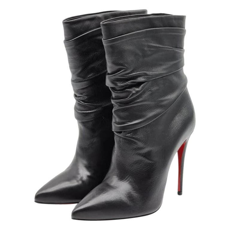 Christian Louboutin Botas Ishtar Stiletto Piel en Negro Talla 35.5