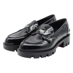 Christian Louboutin Penny Lug Loafers Leather in Black