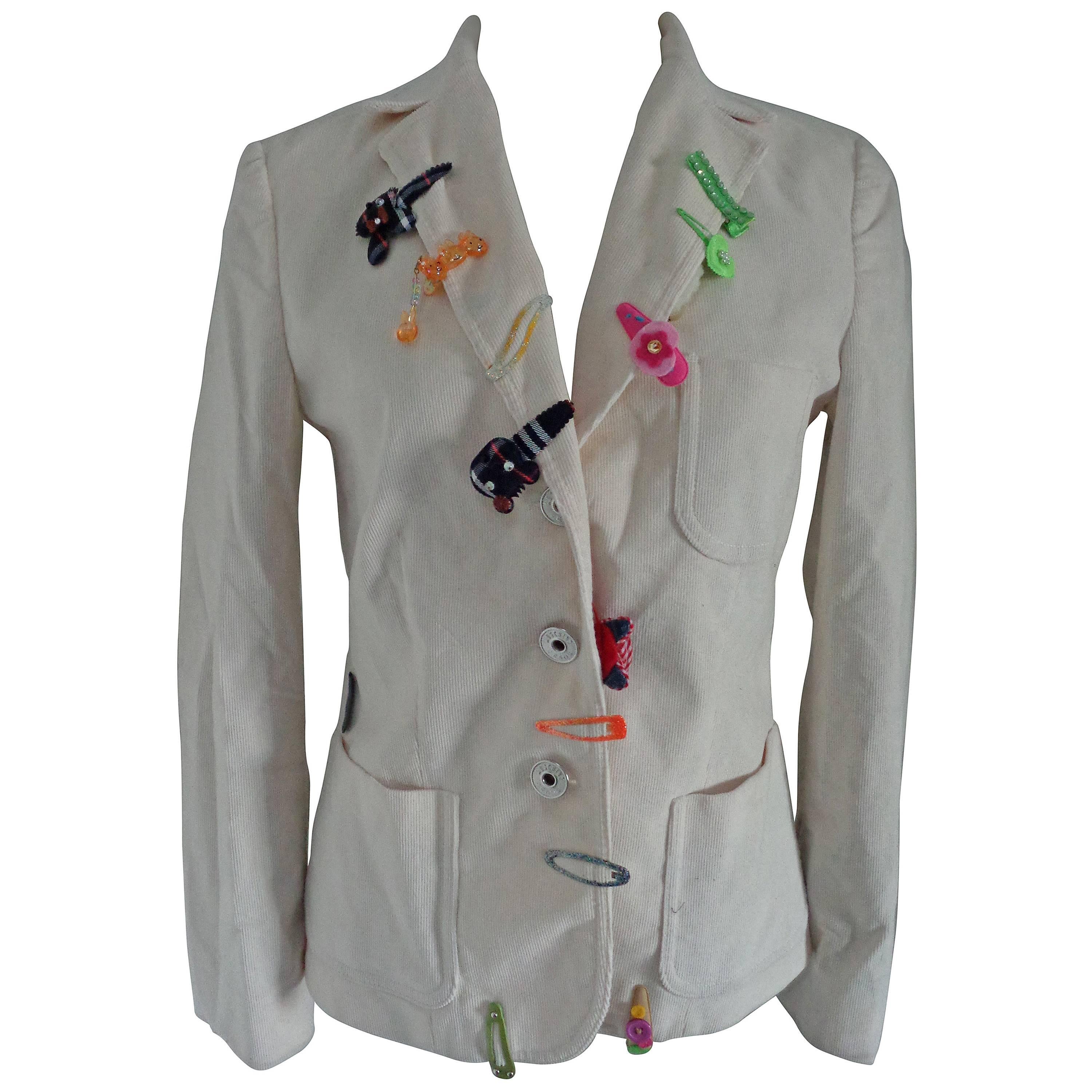 Moschino Jeans White cotton Jacket For Sale