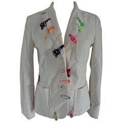 Moschino Jeans White cotton Jacket 10