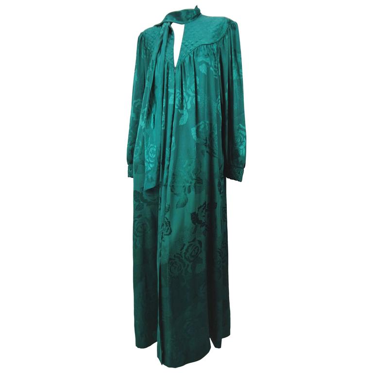1970´s Christian Dior Vintage Emerald Green Dress at 1stDibs