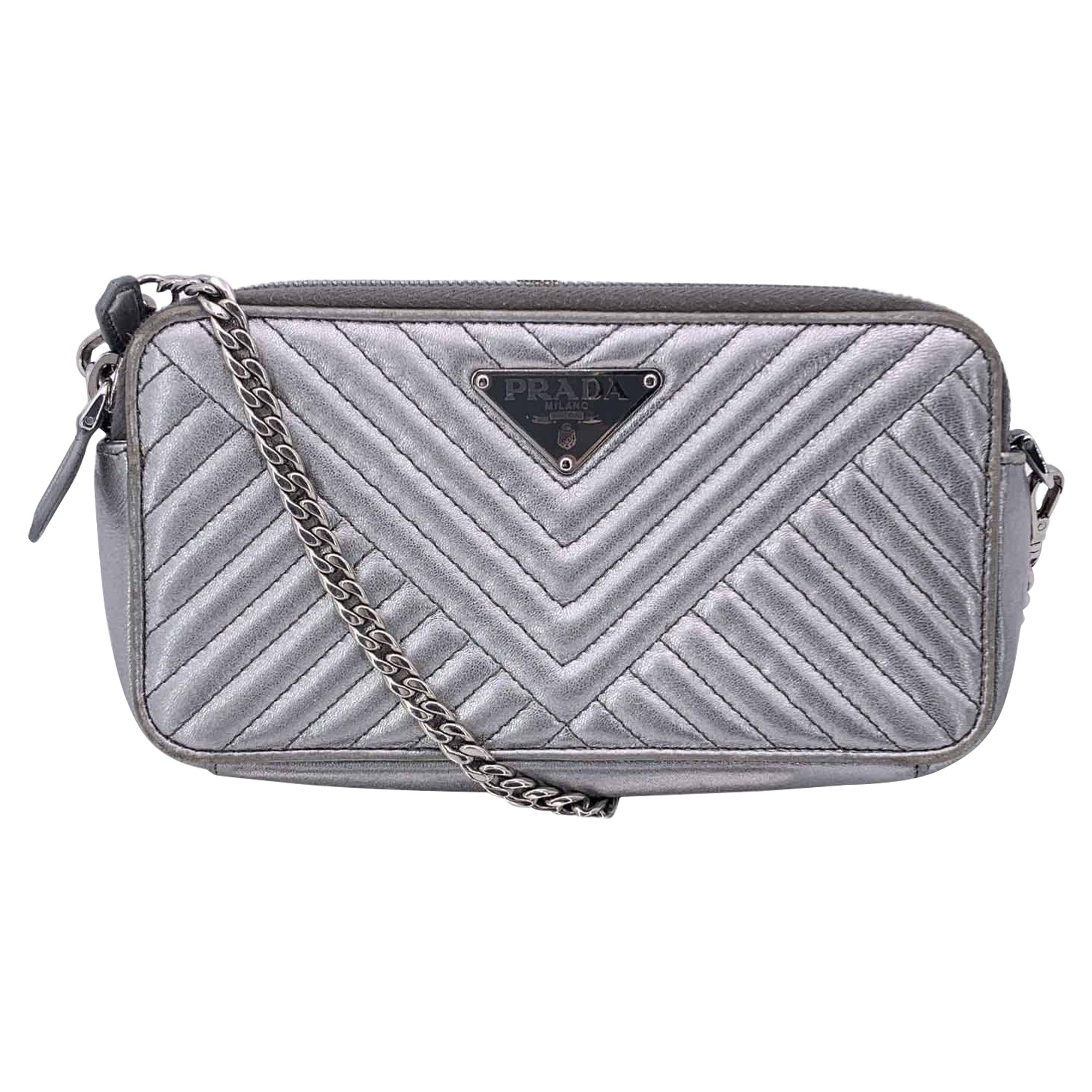 Prada Silver Bag - 131 For Sale on 1stDibs | silver prada Prada Silver Bag - 131 For Sale on 1stDibs | silver prada