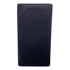 Louis Vuitton Vintage Black Taiga Porte Chequier Checkbook Wallet