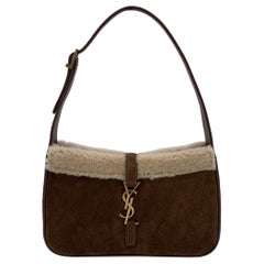 Saint Laurent Camel Suede and Sheraling Le 5 a 7 Shoulder Bag