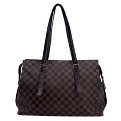 Louis Vuitton Damier Ebene Canvas Chelsea Shoulder Bag Tote