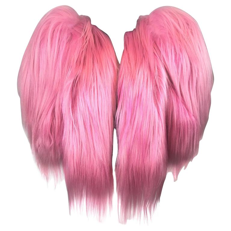 F/W 2009 Dolce and Gabbana "Special Piece" Pink Goat Fur Shaggy Crop