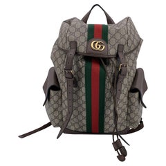 Gucci Beige Monogram GG Supreme Ophidia Canvas Backpack Bag