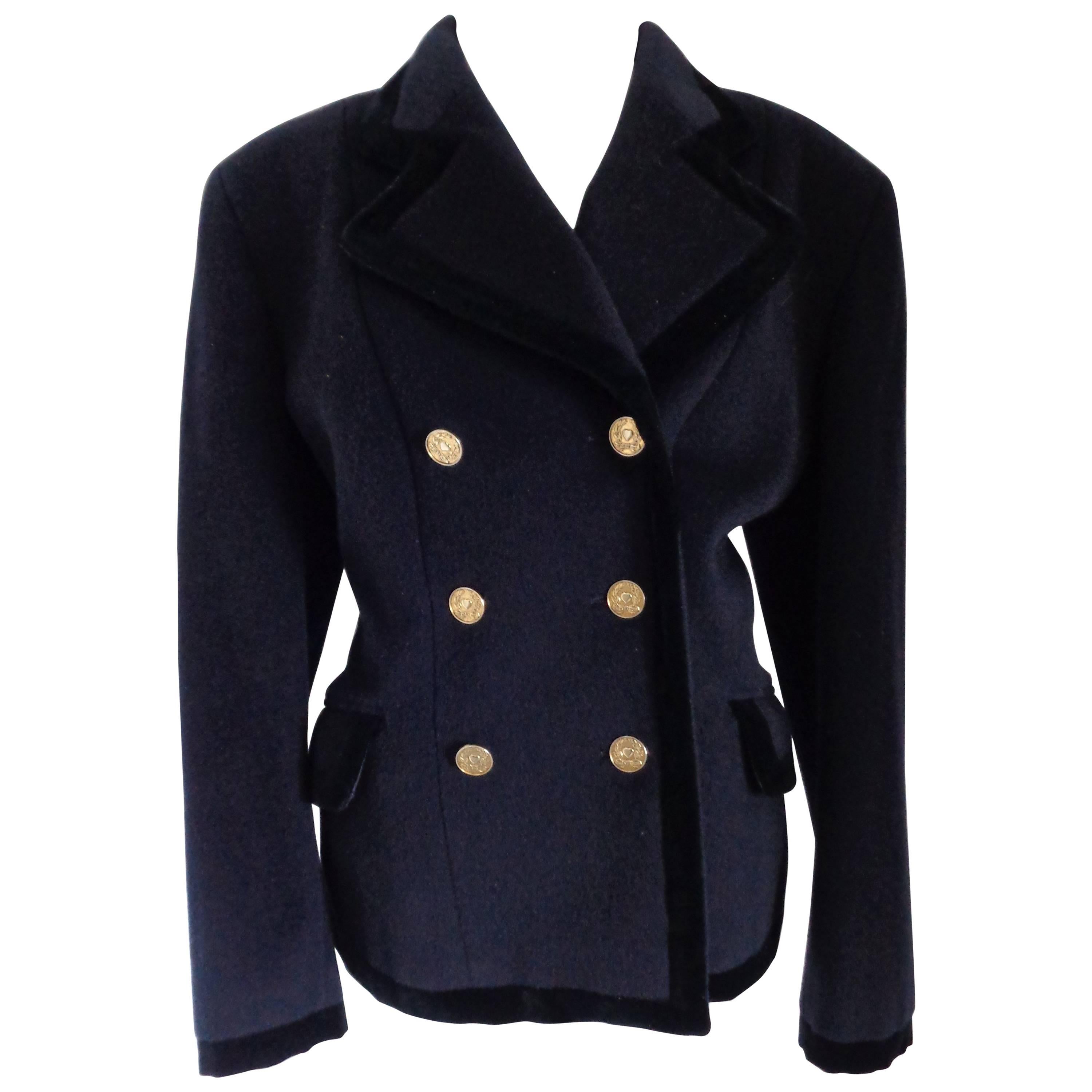 Moschino Cheap & Chic Blu wool Jacket For Sale