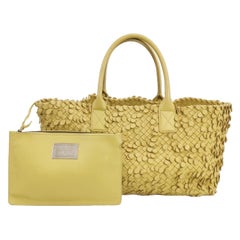 Bottega Veneta Cabat Limited Yellow Poussin Paillettes Tote