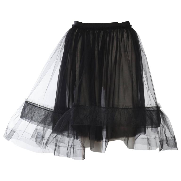Lanvin Sheer Tulle and Chiffon Skirt For Sale at 1stdibs